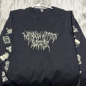 Black Graphic Long Sleeve Shirt